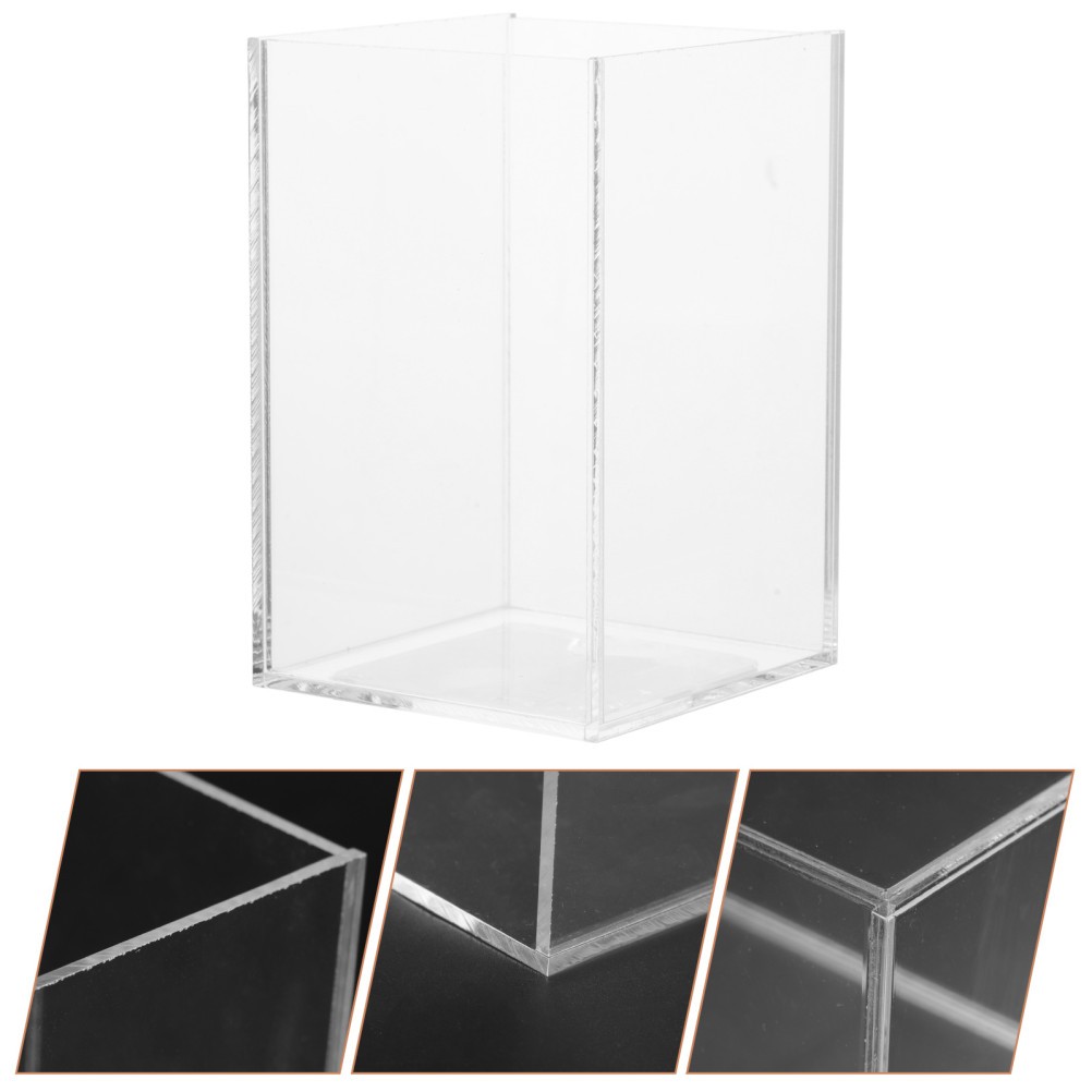 Decorative Acrylic Fish Tank Transparent Tabletop Aquarium for Office Use