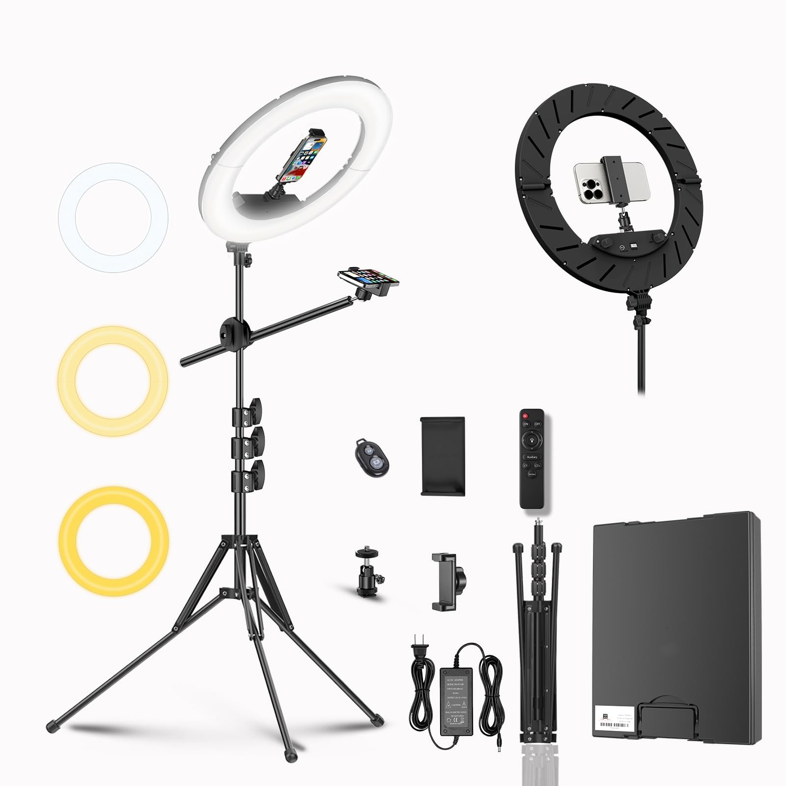 55W18 45cm Ring Light 6700K Dimmable Tripod Stand