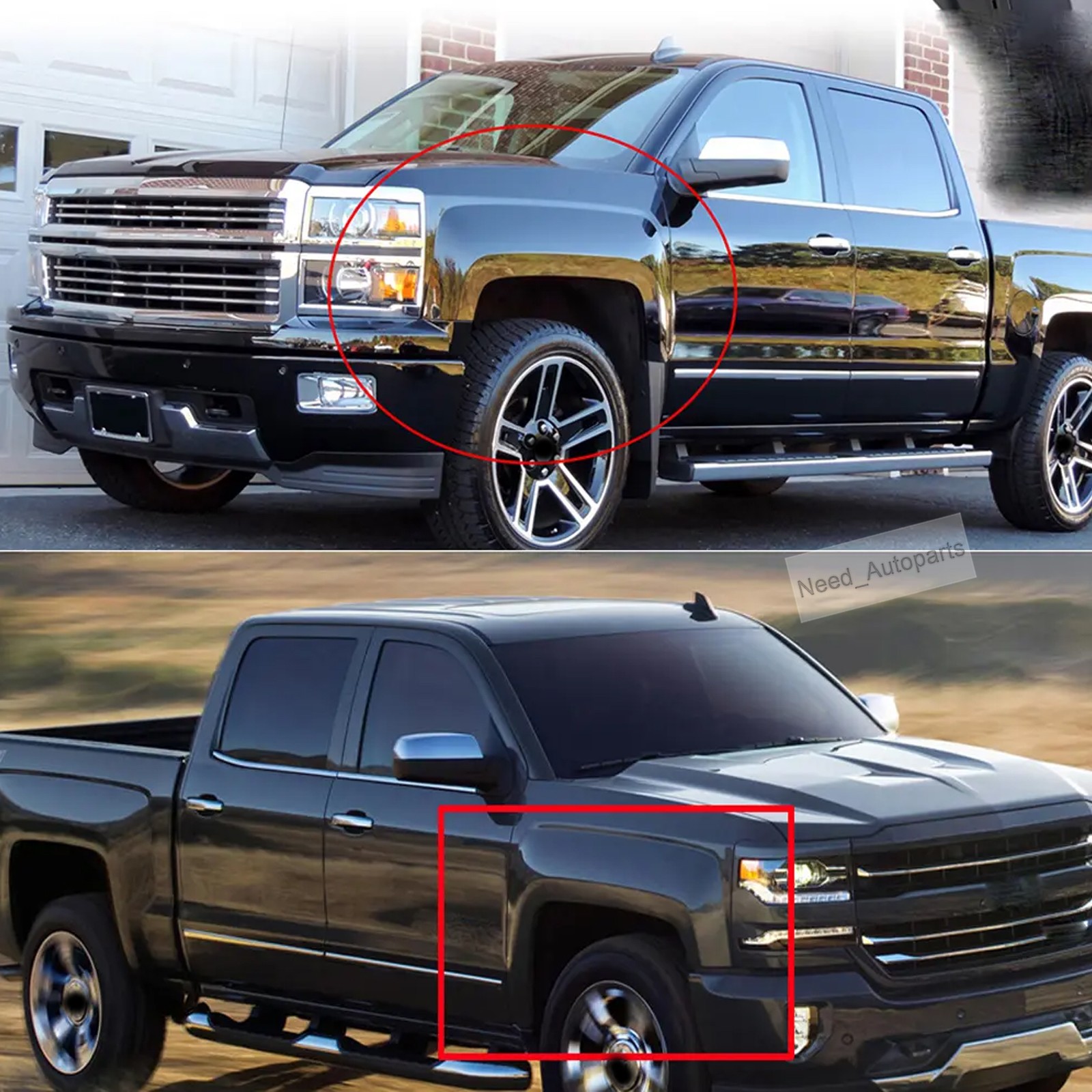Fender For Chevrolet Silverado 1500 2014-2018 Front Driver Side Assembly