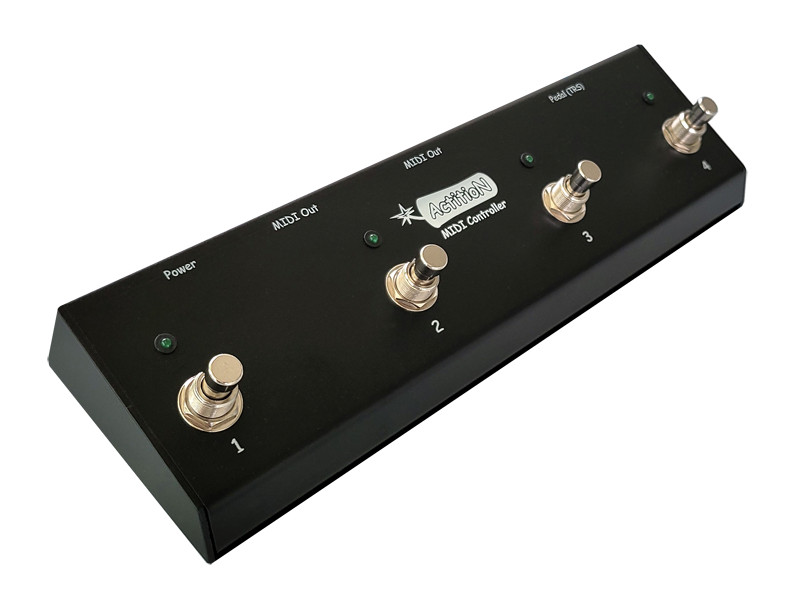 ActitioN 4 Button Universal USB+DIN Programmable MIDI foot controller footswitch
