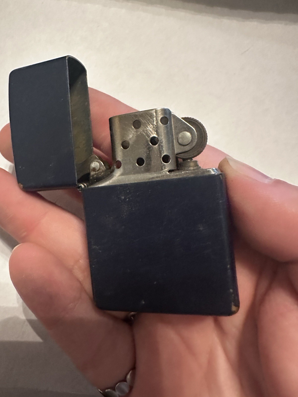 Classic Navy Blue Matte Zippo windproof lighter 2004