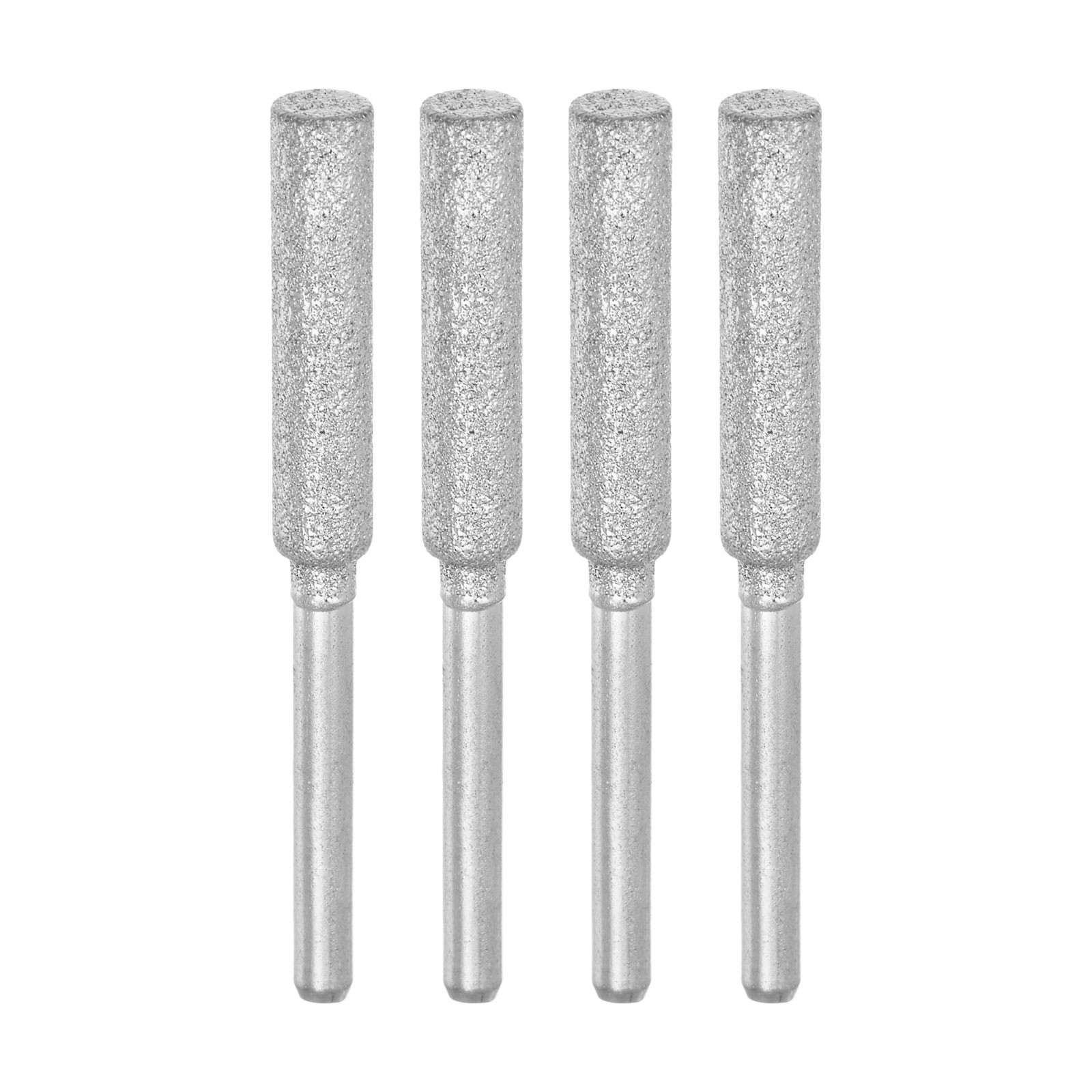 4pcs Diamond Coated Chainsaw Sharpener Bits 3/16" 4.8mm Cylinder Grinder