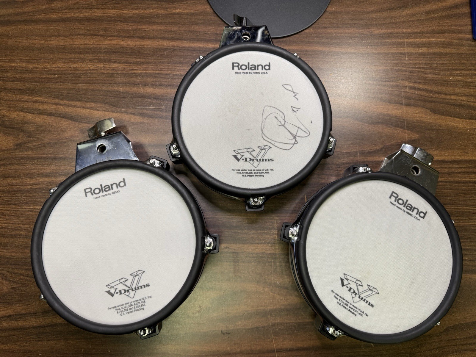 3 Pack Roland PD-85 Dual Trigger Mesh Head V-Drum Trigger Pads - Black - AT98671