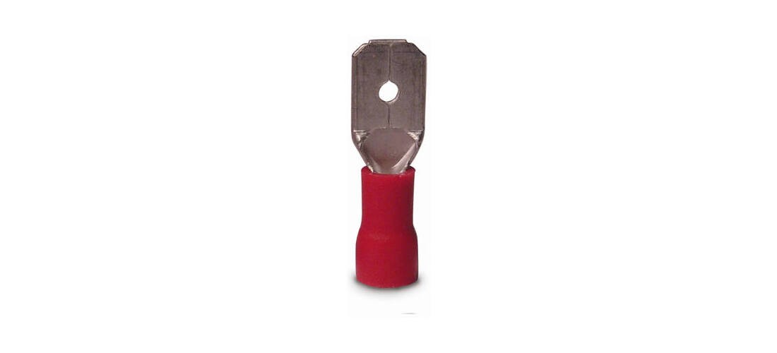 Disconnect Terminal, 600 V, 22 to 16 AWG Wire, 1/4 in Stud, Vinyl Insulation, Re