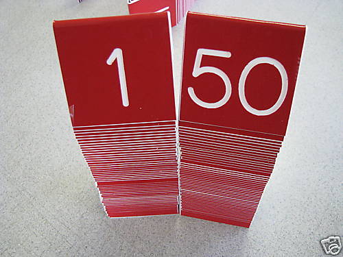 Tent Style Engraved Table Numbers 1-25