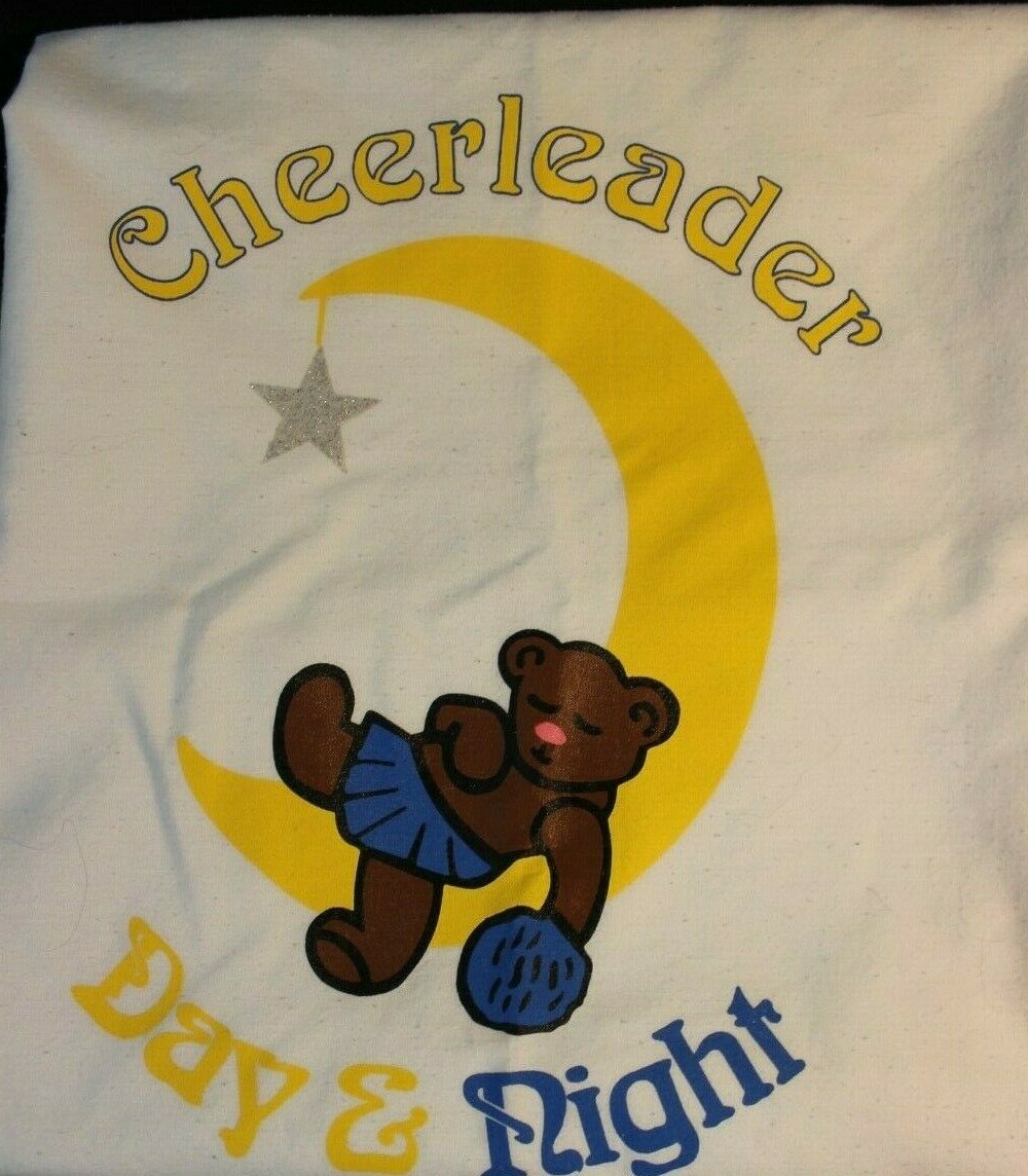 Pillowcase - " CHEERLEADER DAY AND NIGHT"  Standard Poly/Cotton Blend
