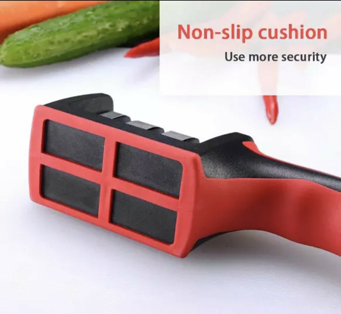 KNIFE SHARPENER PROFESSIONAL Heavy Duty Ceramic Tungsten 3 Stage Premium