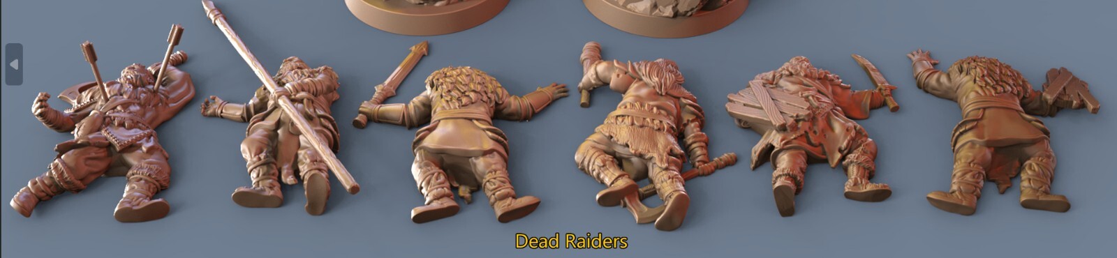 28mm Raider Hill Tribesmen Casualties - Medieval Fantasy - Corpses