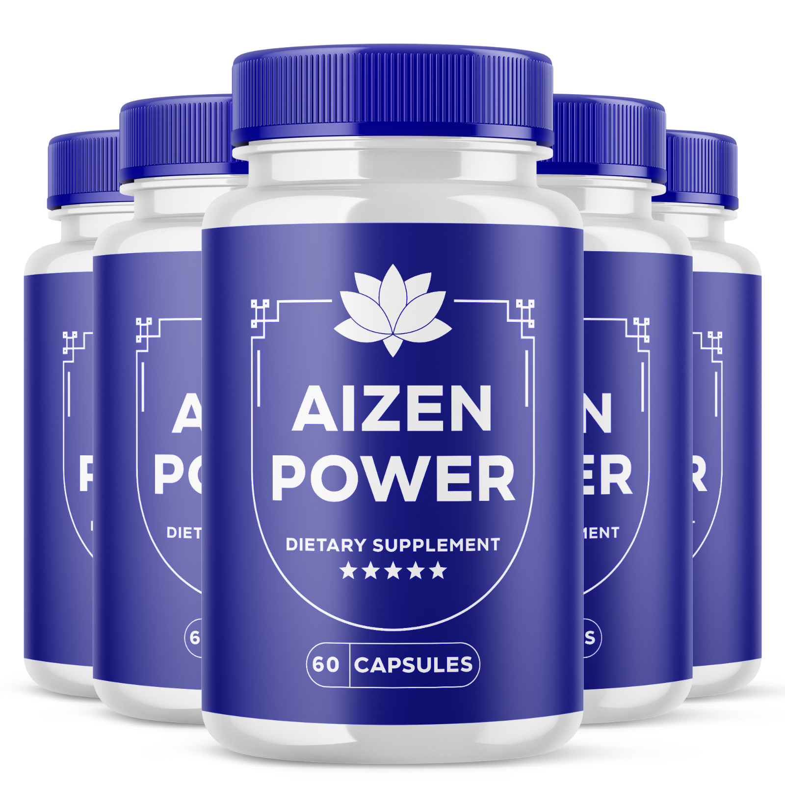 (5 Pack) Aizen Power, Aizen Power Male Enhancement Supplement (300 Capsules)