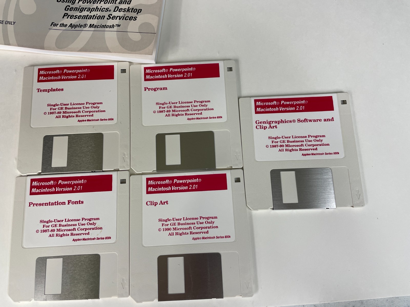 Vintage Microsoft Powerpoint 2.01 with Genigraphics for Macintosh (1988)