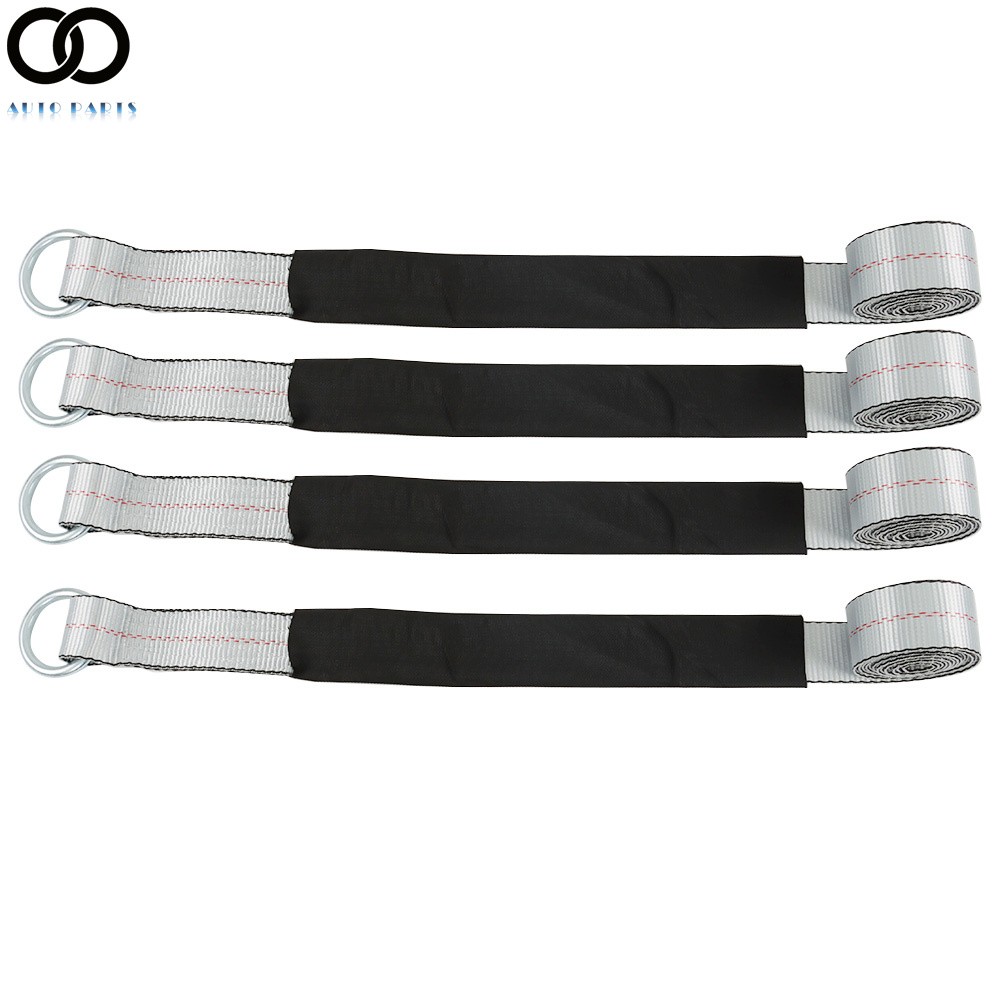 For Car Rim Tie Down Set - 2" x 144", 4 Straps - 3300 lbs SWL Silver Series