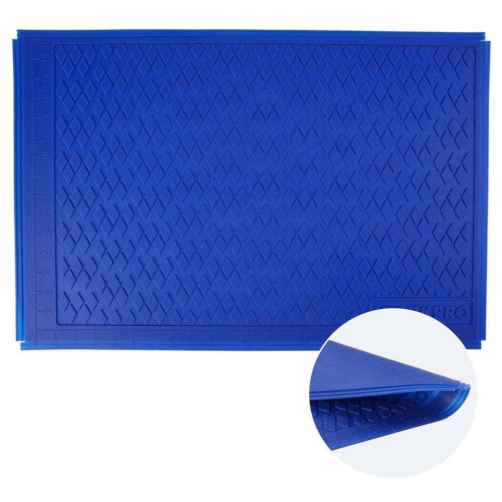WORKPRO 2PC Silicone Glue Mat Non-Stick Workbench Pad Protector Measurement Grid