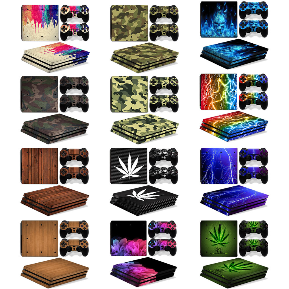 For Sony PS4 Pro Console Controllers Set Vinyl Decal Cover Skin Sticker HOT