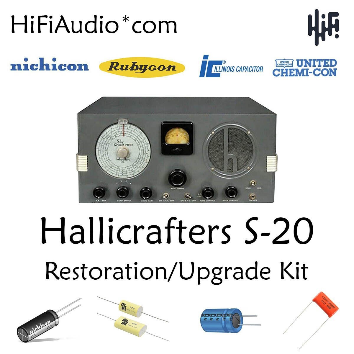Hallicrafters S-20 radio Restoration kit repair service recap capacitor rebuild