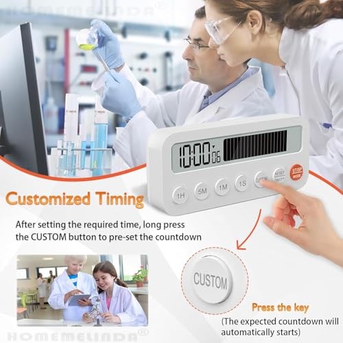 Visual Kitchen Timer Stopwatch with Progress Bar, Fast-Set Hour Minute Seconds