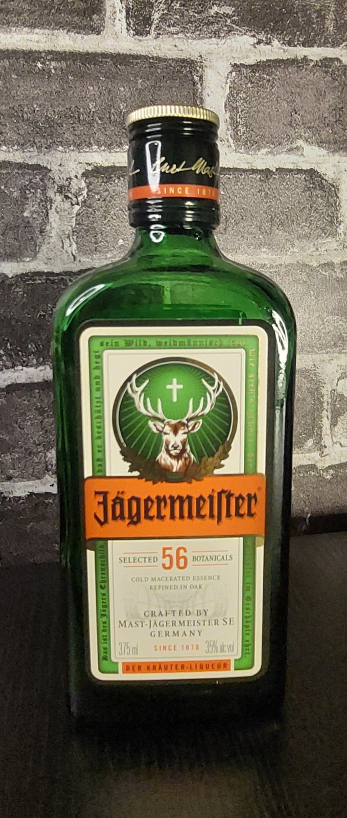 EMPTY!! 375ml Jagermeister Bottle