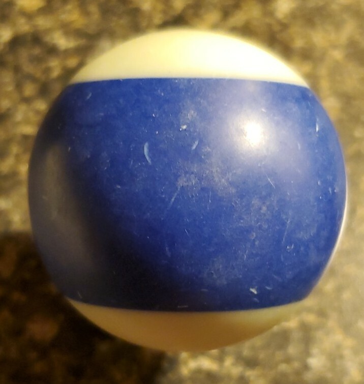 Replacement Vintage Pool Ball 10 Ball Striped Blue