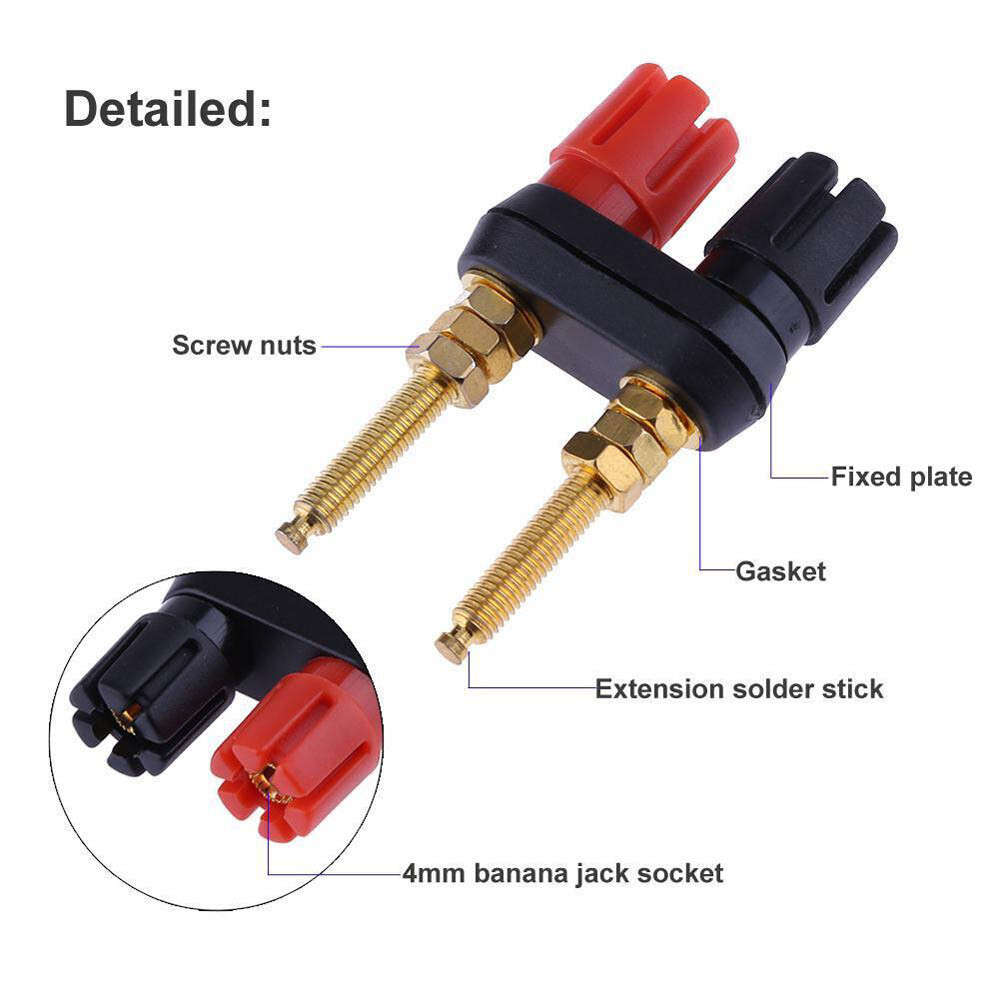 For Extended Speaker Banana Plug Amplifier Binding Post Terminal Connect Socket