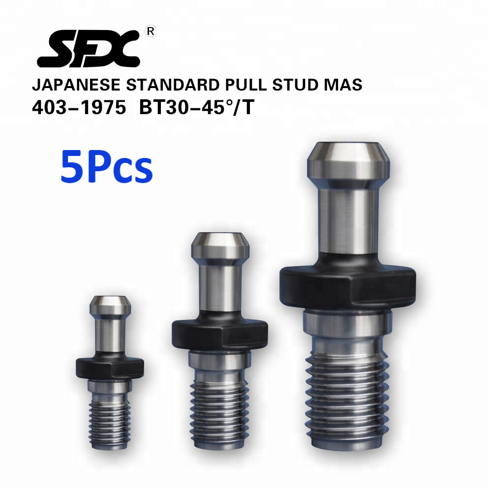 5Pcs BT30-45 Degree Coolant Pull Stud Retention Knob for CNC BT30 Tool Holder