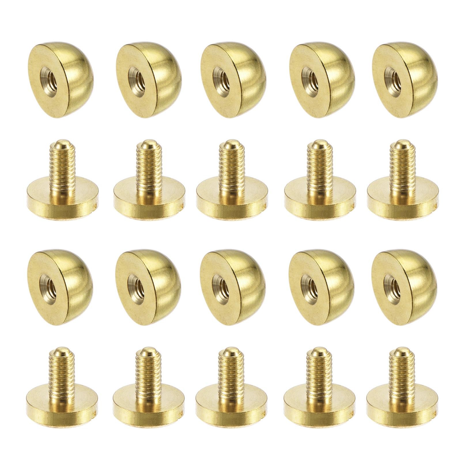 10x6mm Round Studs Rivet Bag Handbag Feet Nails 10pcs