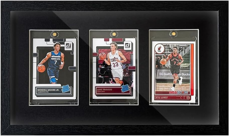 Sports Card Display Frame with Tempered Glass, Wall Mount or Tabletop Trading...