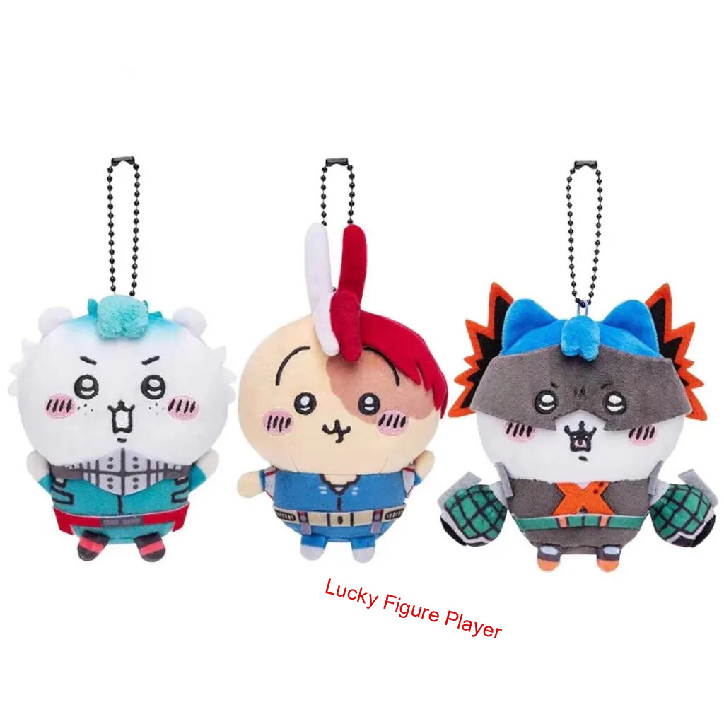 Chiikawa × My Hero Academia Usagi Hachiware Plush Doll Keychain Pendant 13Cm