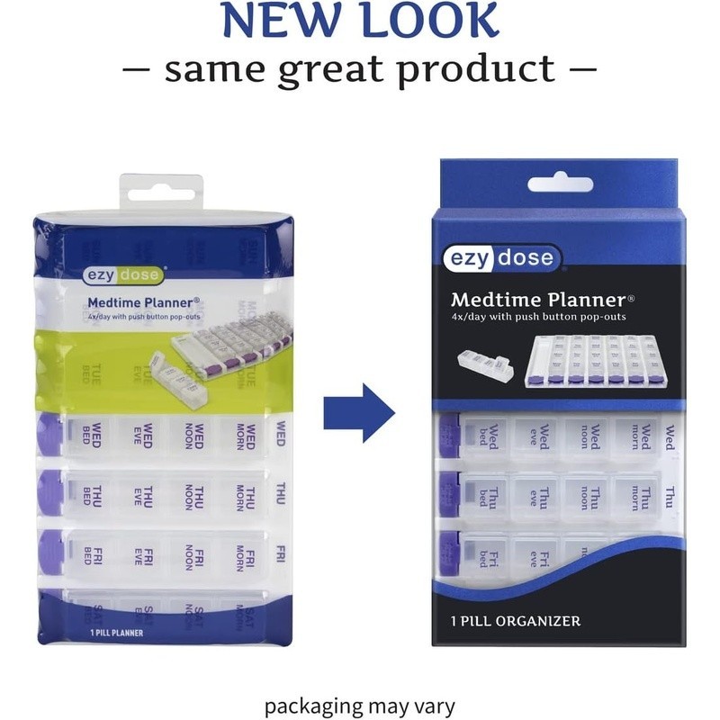 7 Day Pill Organizer Weekly Medication Travel Friendly Easy Use Durable Design