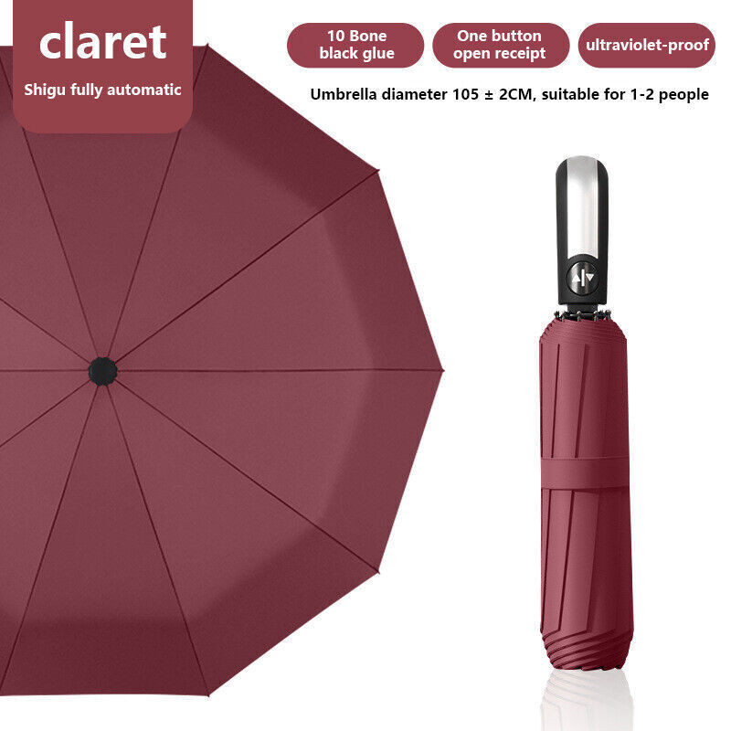 Automatic Compact Umbrella Sun Anti UV 3 Folding Rain Windproof