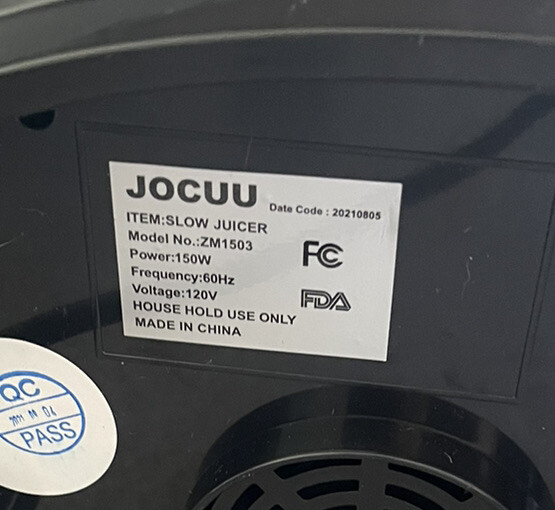 Jocuu ZM1503 Slow Juicer - New Open Box