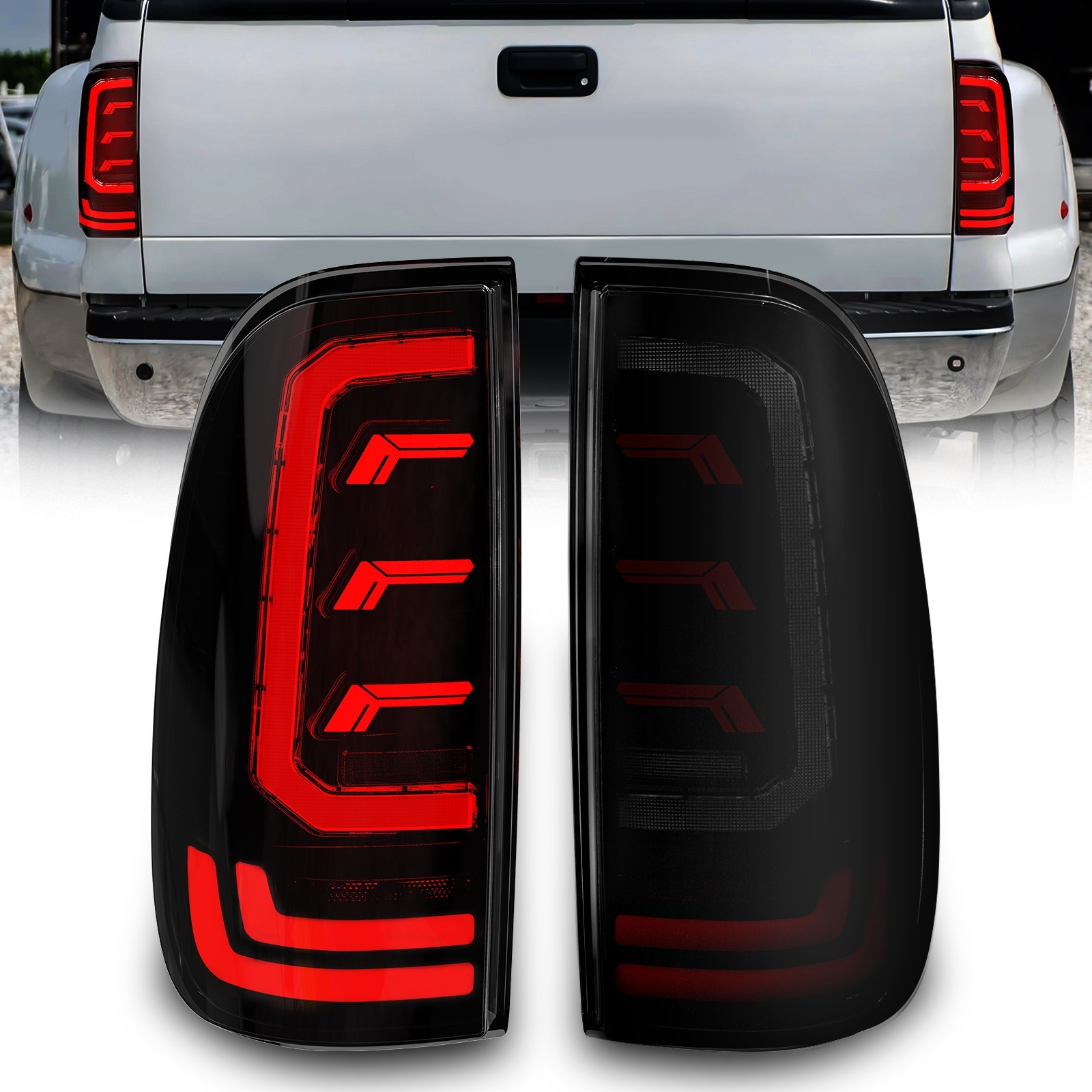 Smoke LED Tail Lights Lamps For 2008-15 16 Ford F250 F350 F450 F550 Super Duty