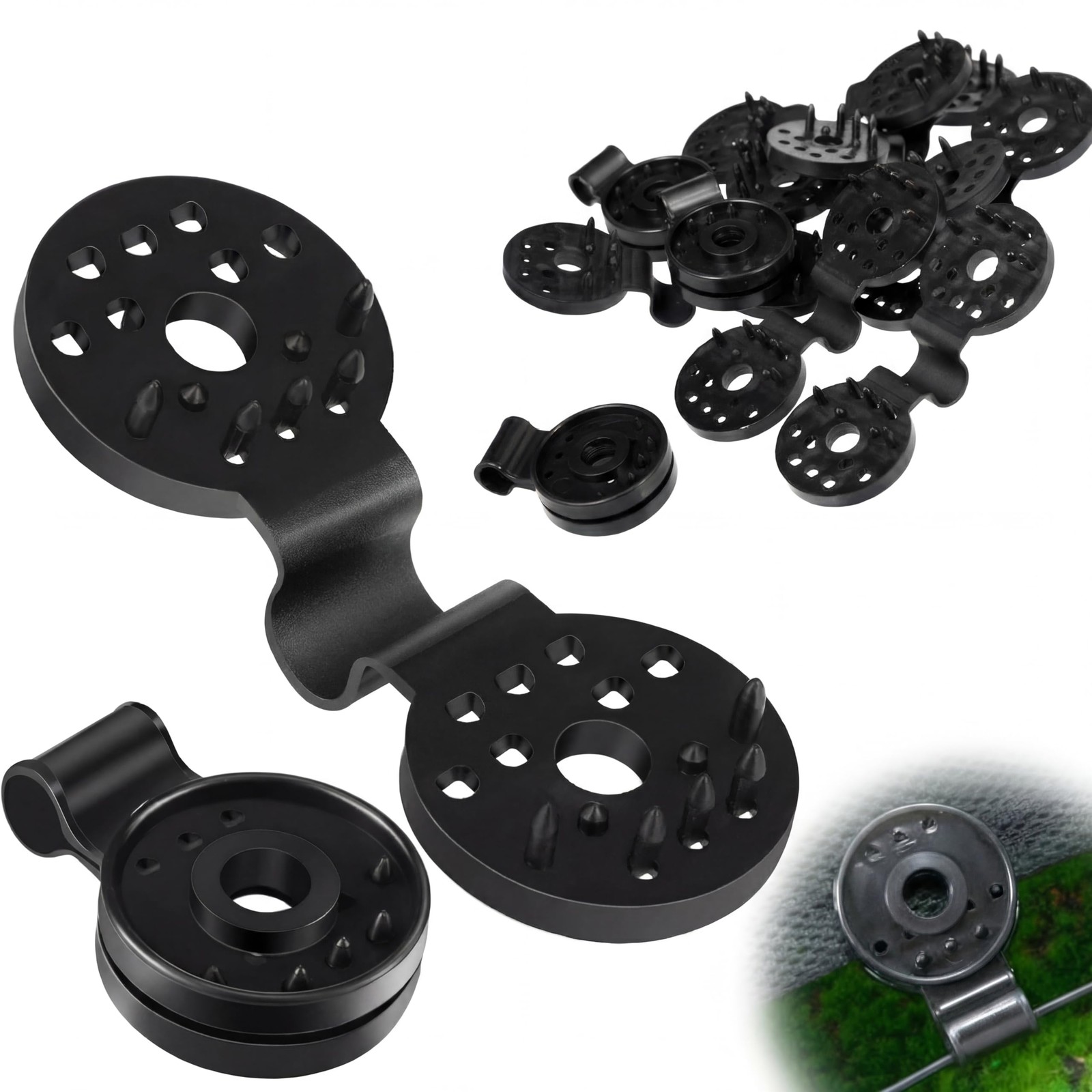 Maitys 40 Pieces Shade Cloth Plastic Clips Black Sunshade