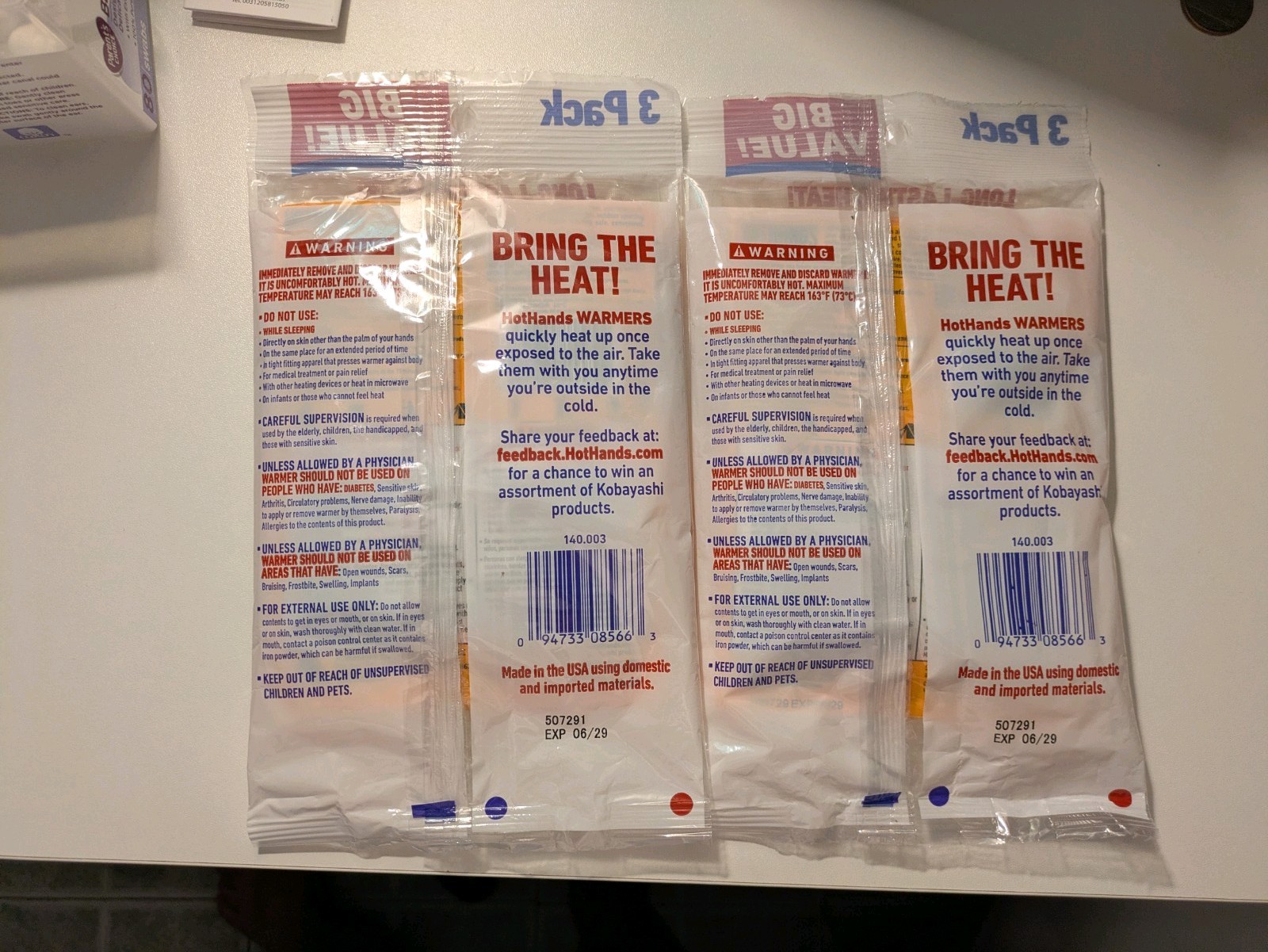2x3 Pack HotHands Super Warmer hand warmers