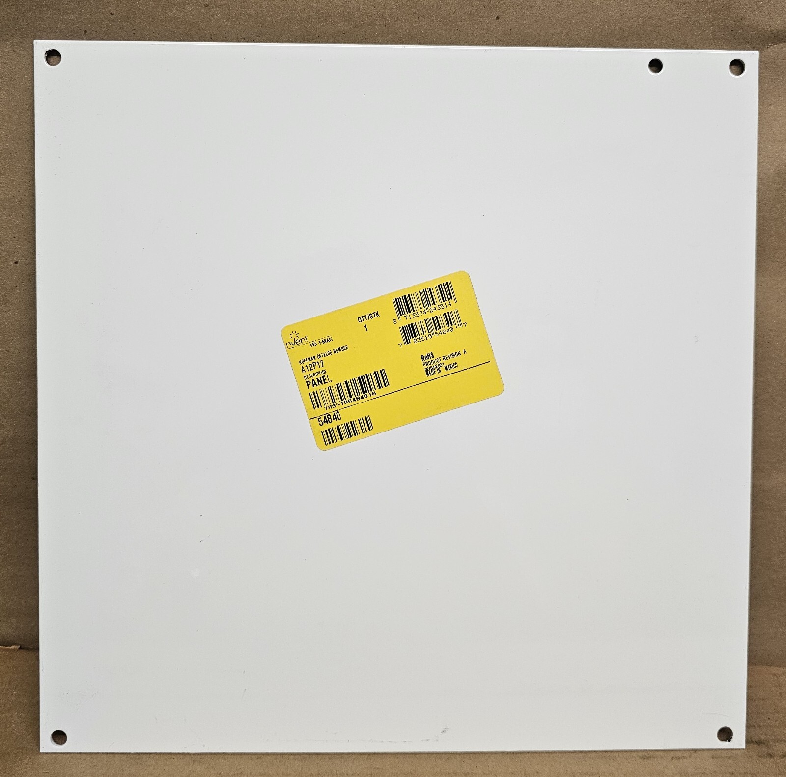 Hoffman A1212P,  54840 Junction Box Panel