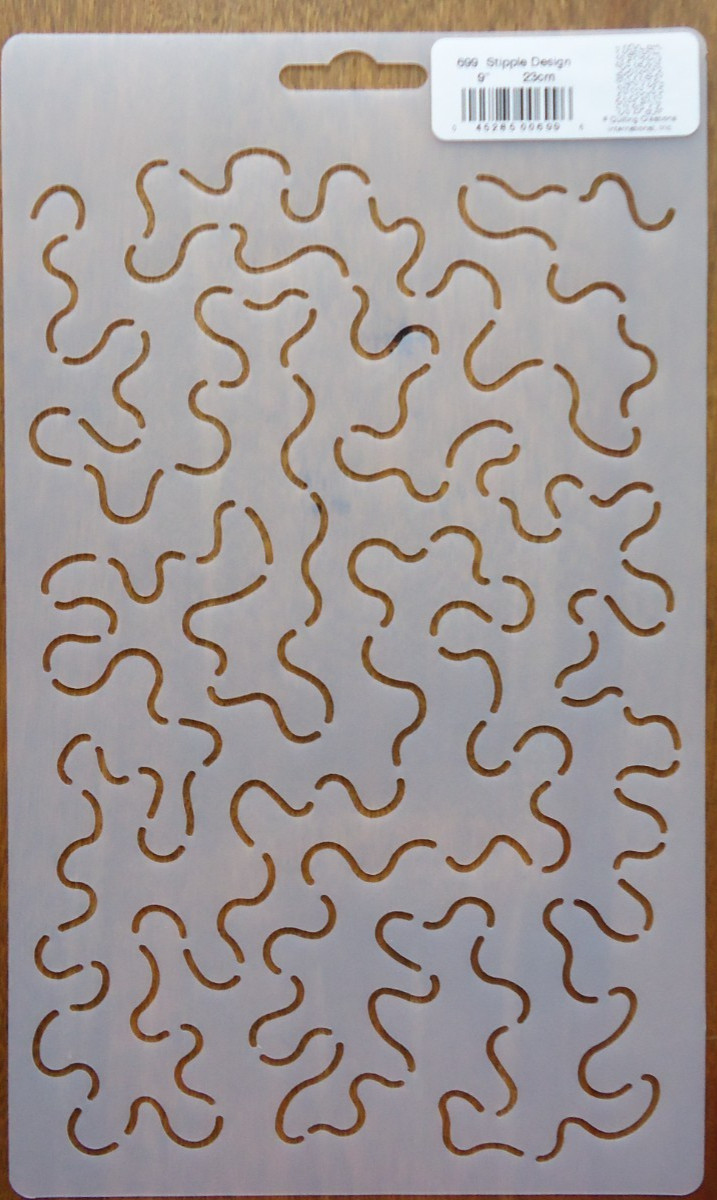 Stencil Quilting Stipple Design 9" 23cm QC quilt 699 stitch Zentangle template