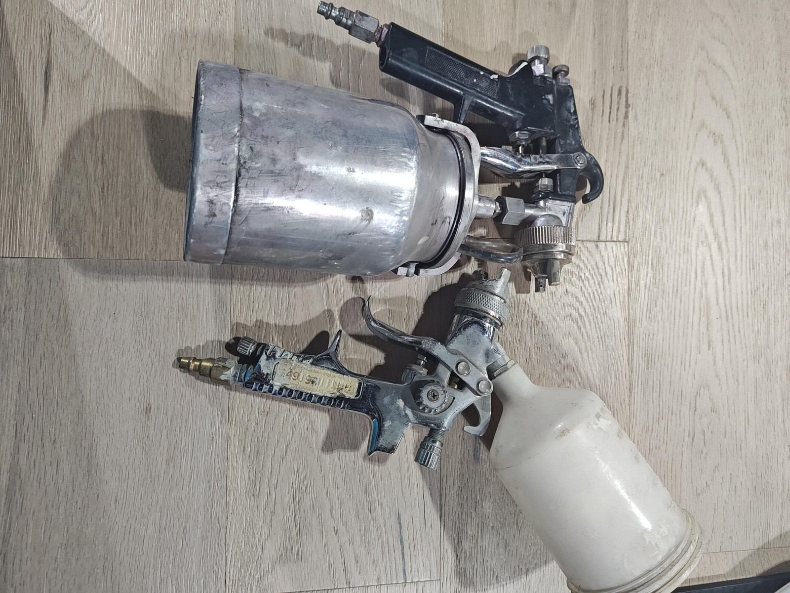 Porter Cable Pneumatic Paint Spray Gun W Cup + Unbranded Air Sprayer Lot 2