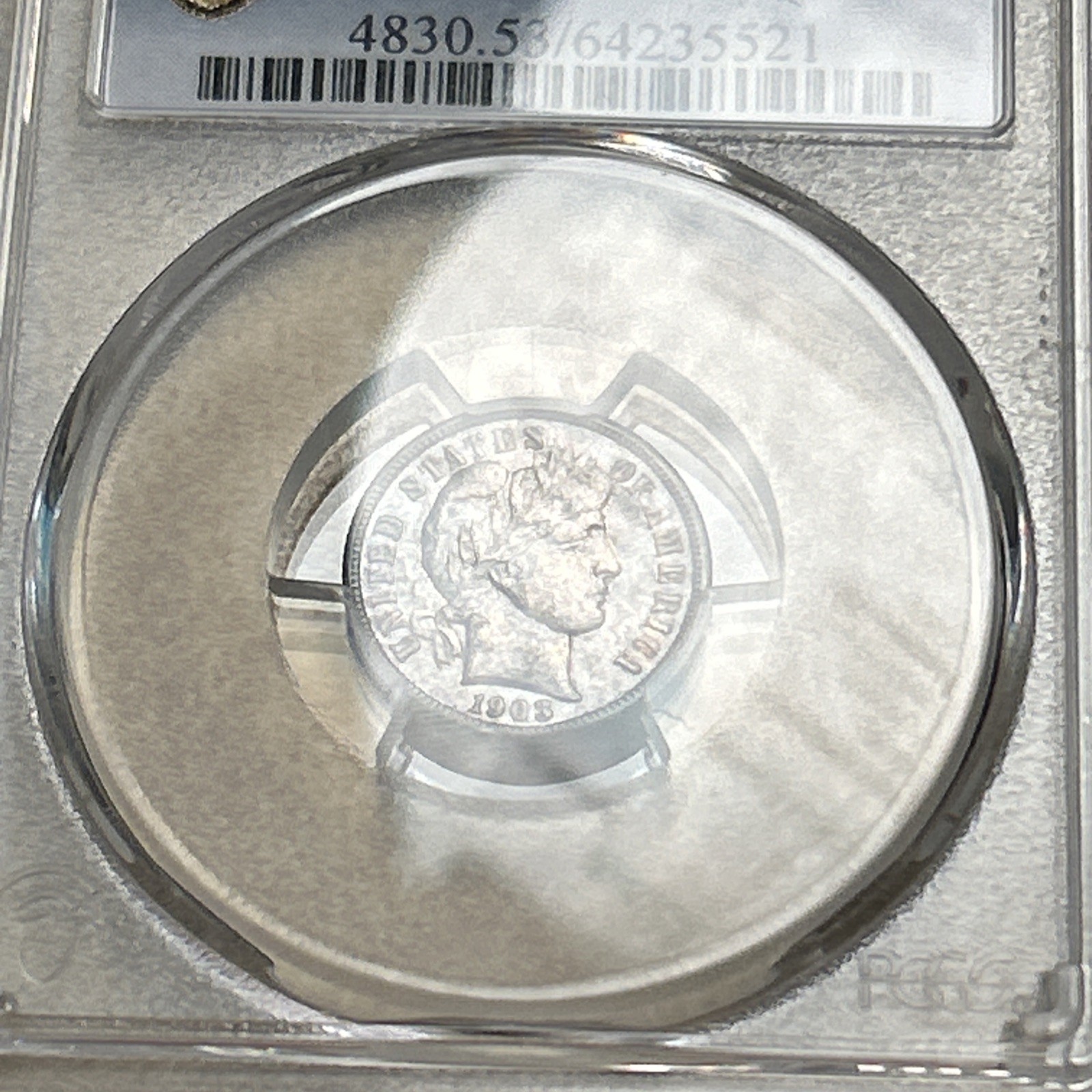 1903 P BARBER DIME 10C AU53 PCGS