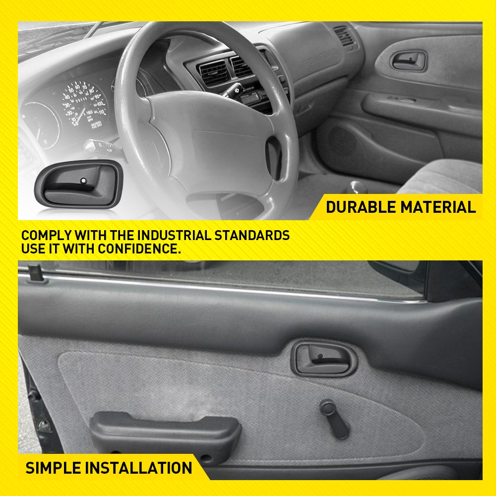 Gray Inner Inside Interior Door Handle Left & Right Set for 93-97 Corolla NEW