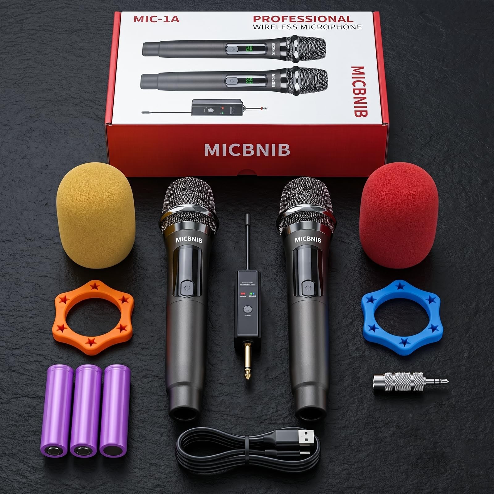 Rechargeable Wireless Handheld Microphone | 160Ft Range, Stable Connection for K