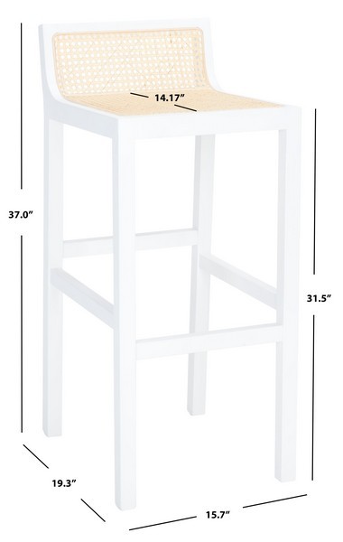 Safavieh SAITO LOW BACK CANE BAR STOOL, Reduced Price 2172793320 BST9501B