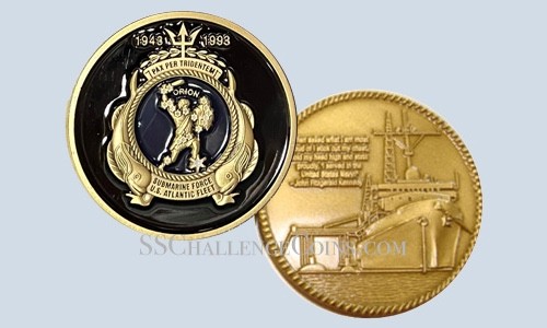 USS Orion AS 18 Submarine Tender Coin Navy USN