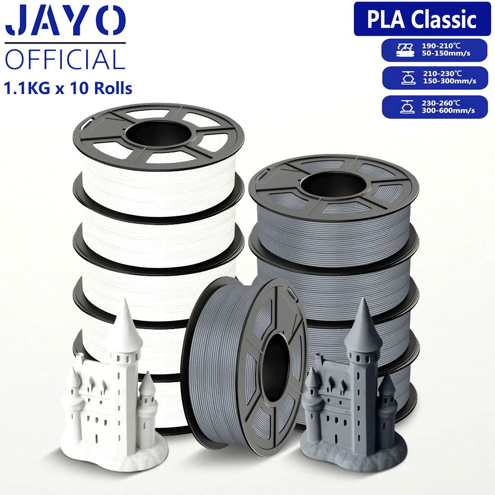 JAYO 11KG Set PLA Filament 1.75mm 600mm/s PLA Classic 3D Printer Filament Arts