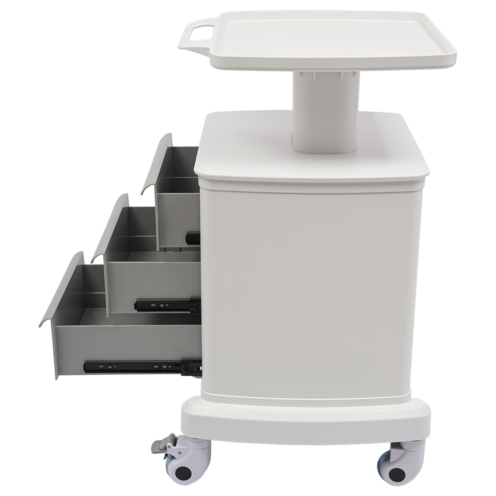 Professional-Grade 3-Drawer Utility Cart on Wheels - Trolley Cart w/ 3 Drawers