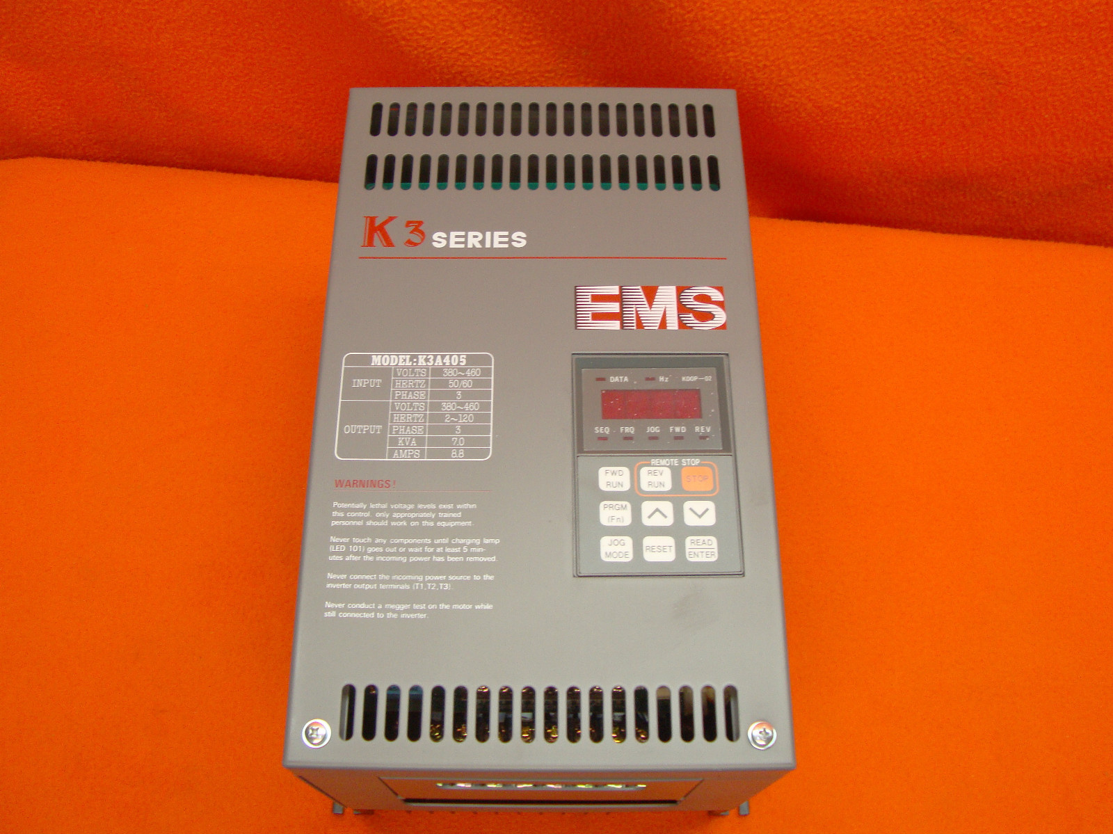 NEW EMS Series K3 Adjustable Fequency AC Drive K3A405 Electric Motor 3 Ph 460 V