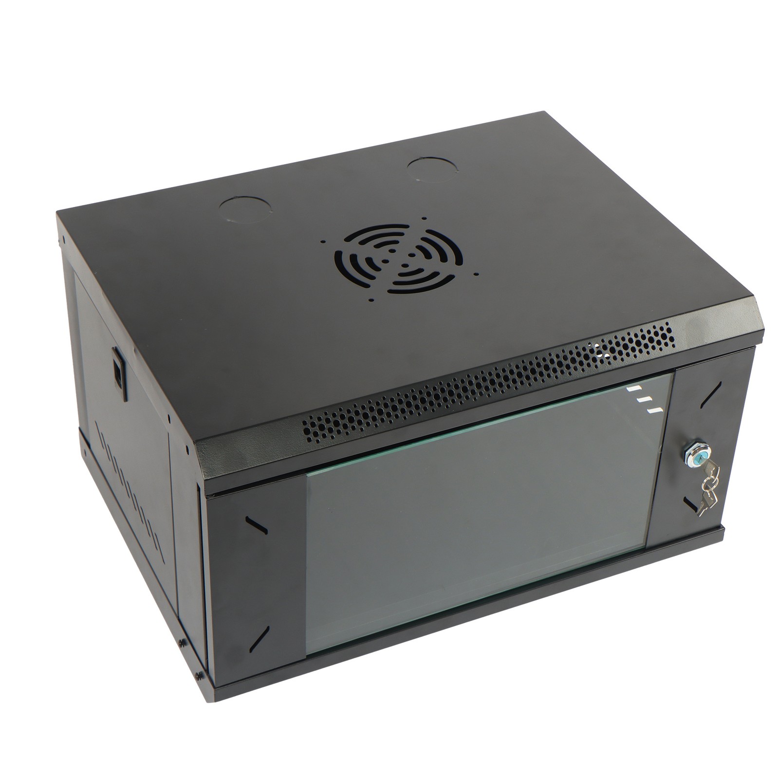 6U Wall Mount Network Cabinet 15.5in Deep with Lock for Data Center Rack"