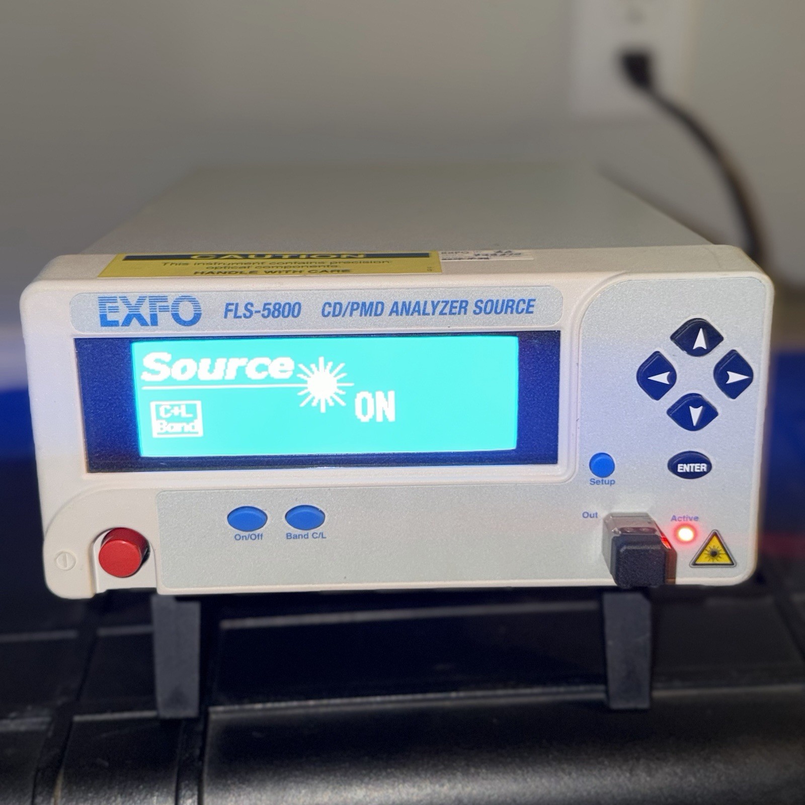 EXFO FLS-5834 SM CD / PMD Analyzer Fiber Optic SLED Source FLS-5800 FTB-5800 FLS