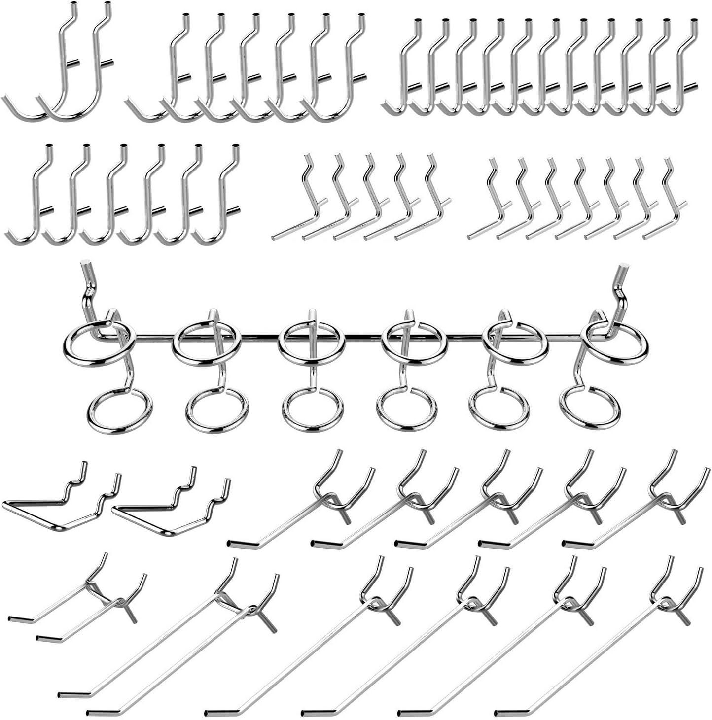 WEN Workbench Pegboard Accessory Kit, 50-Piece Silver