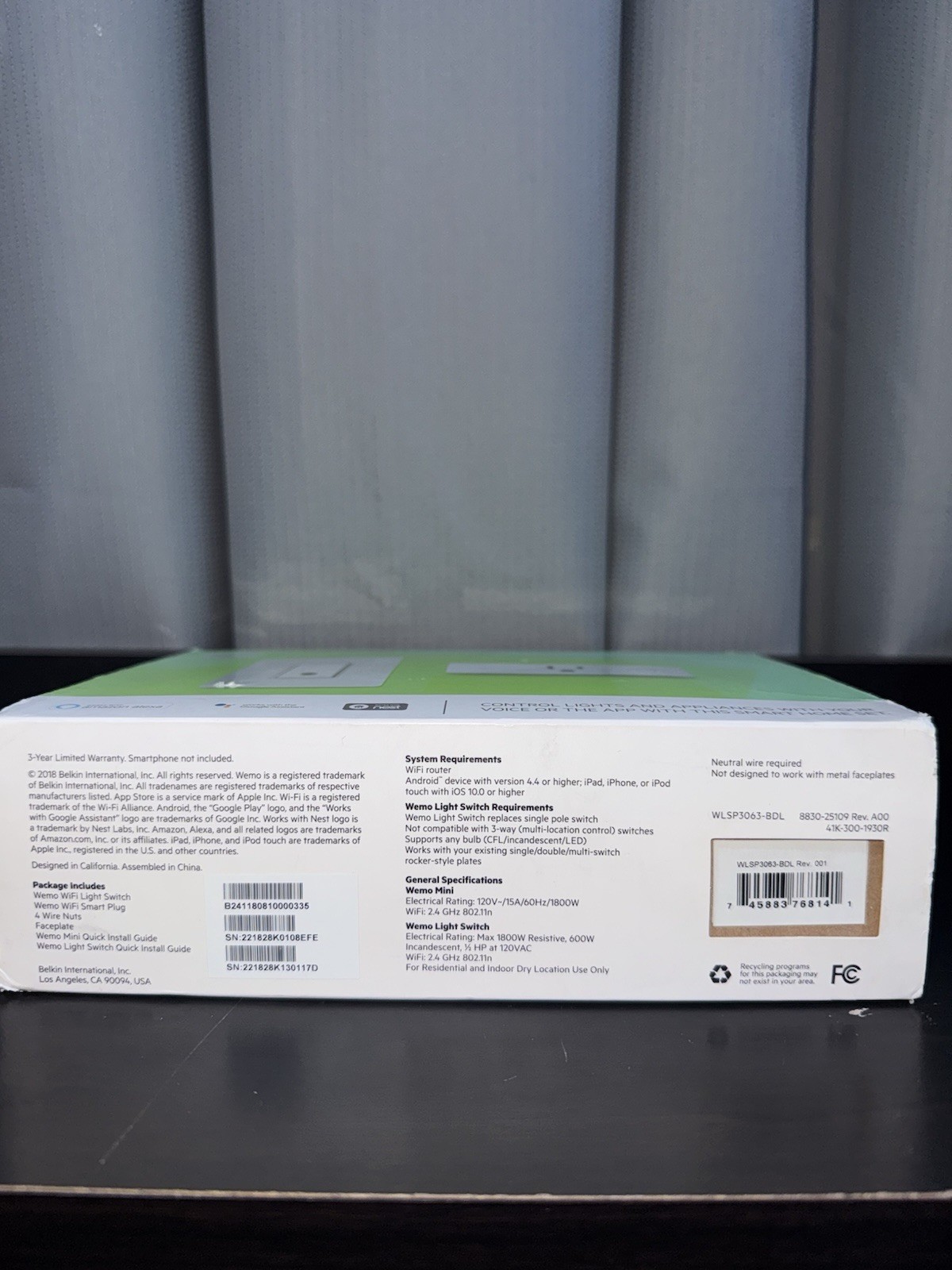 Belkin WeMo WiFi Light Switch + Smart Plug Bundle, Voice Control WLSP3063-BDL