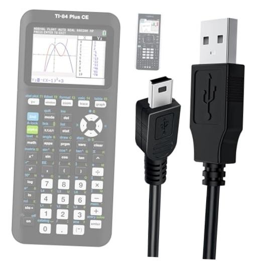 TI-84 Plus CE Calculator Charger: TI 84 Nspire Charging Cable - TI84 Graphing