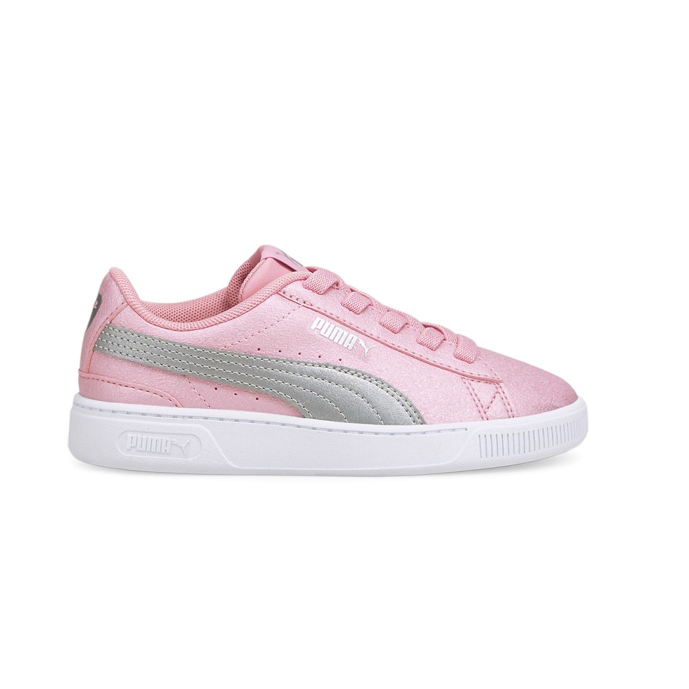PUMA Vikky V3 Glitz Lace Up  Youth Girls Pink Sneakers Casual Shoes 38470202