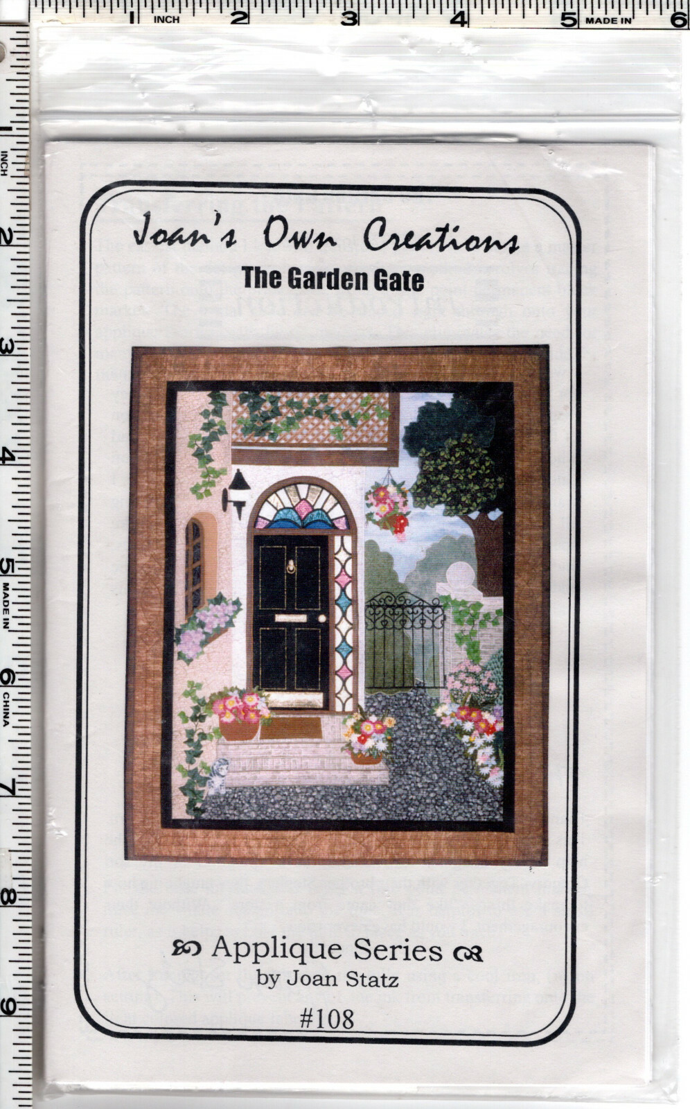 "The Garden Gate" ©1997 Joan's Own Creations Quilting Pattern/Instruct Pack #108